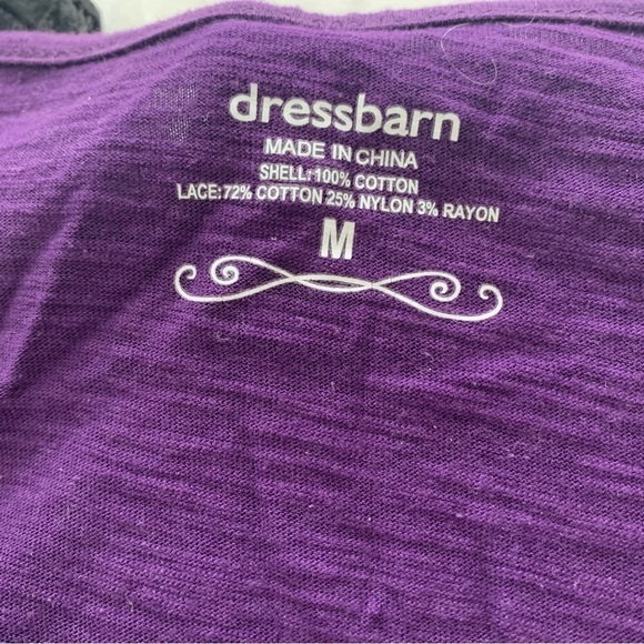 Dress Barn 3/4 Sleeve Lace Henley Size Medium Bundle of 3 - Picture 5 of 12